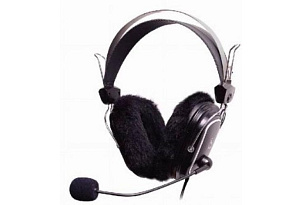 A4TECH sluchátka s mikrofonem HS-60 s výměnnými ušnicemi na zimu a léto, neodym. repro