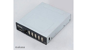 AKASA AK-ICR-08 Inter Connect, HUB 5x USB2.0, 1x eSATA, 1xIEEE1394(FireWire), do 3,5" pozice