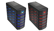 BITFENIX case Colossus Big Tower, Red/Blue LED, bez zdroje, černá (black)