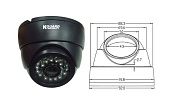 KGUARD CCTV dome kamera CDI20R2SA-P CCD Sony, 420 TVL, 26 IR LED, 3.6mm fix objektiv, vnitřní použití