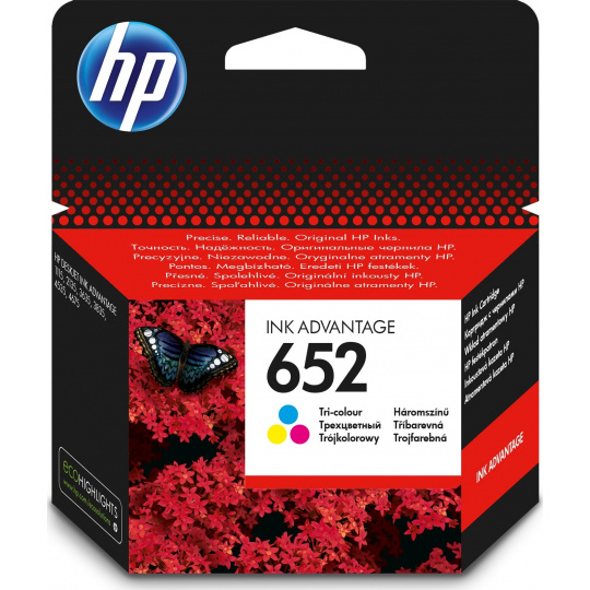 HP 652 Color (F6V24AE) 5ml - originální kazeta 