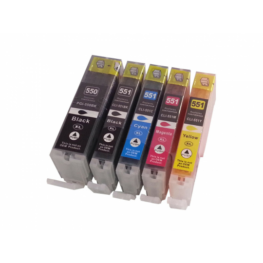 Canon PGI-550Bk + Multipack CLI-551 Bk/C/M/Y XL - kompatibilní 